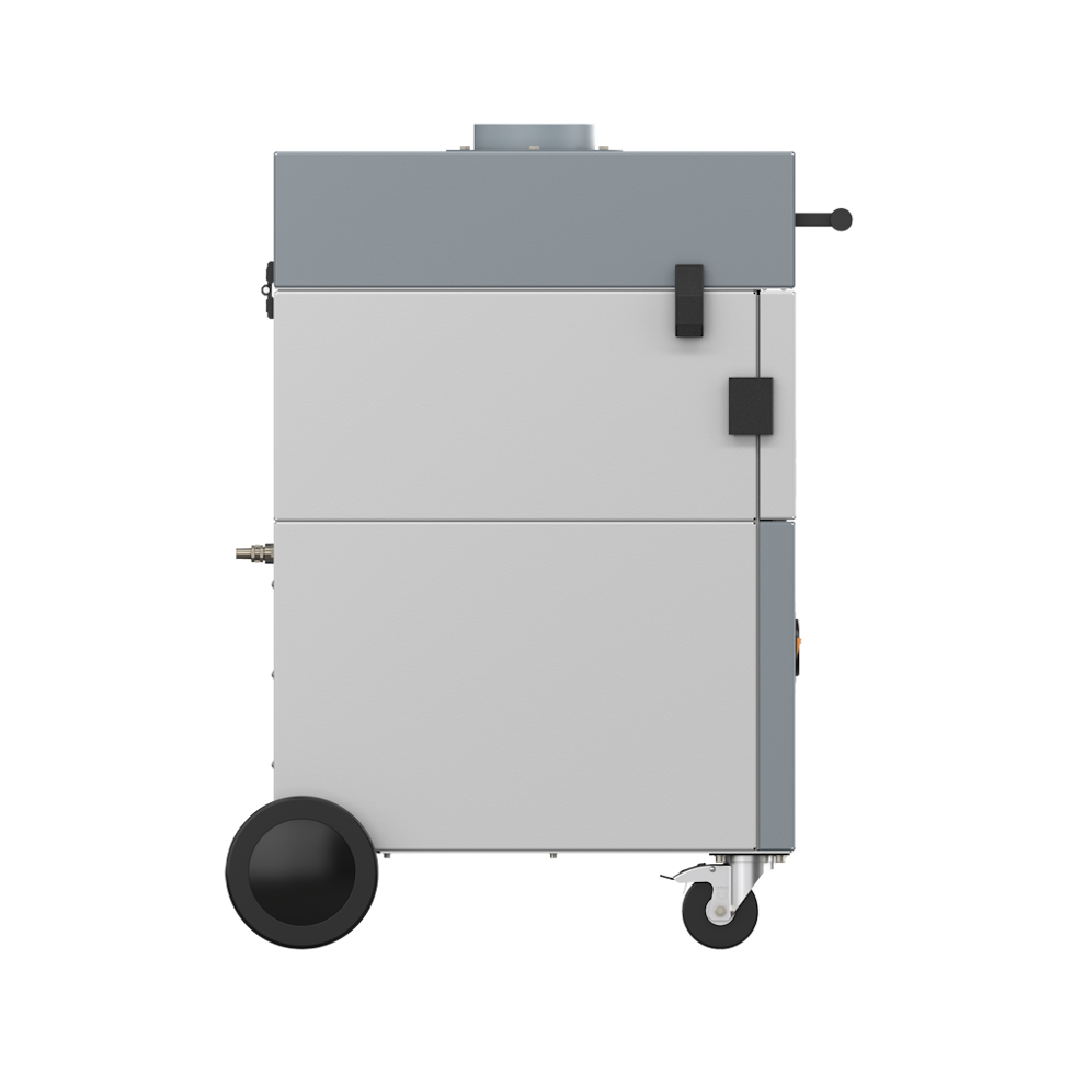Side view of the ACD 1200  extraction system with fasteners
