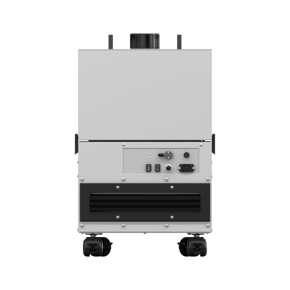 Mobile odor and vapor filtration - rear view