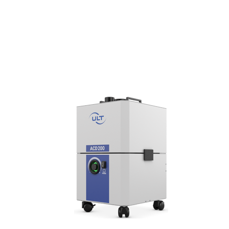Small unit on wheels purifies air from odors or vapors
