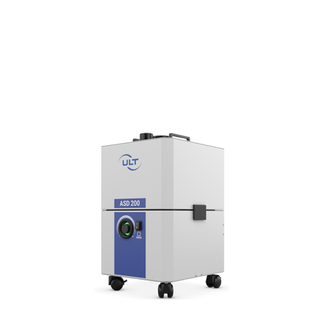 Small system with wheels and ULT logo on the front