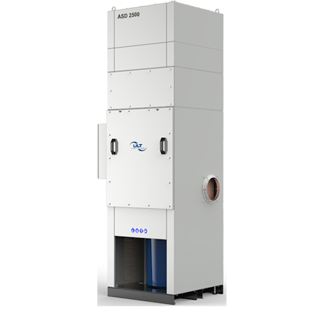 High system for large amounts of dust