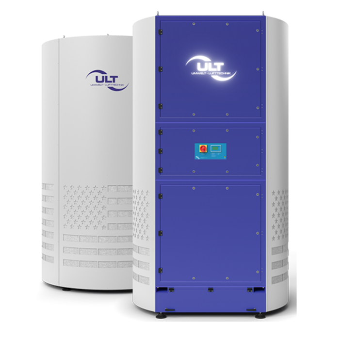 Front and back view of the large system