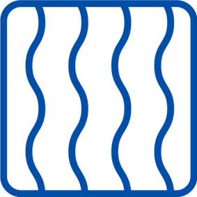 Blue icon with blue snake lines
