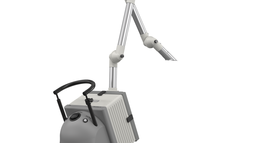 Mobile extraction unit for vapors, odors, gases