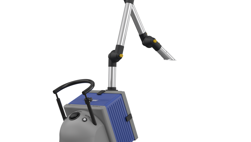 Mobile filter system for removing industrial dust