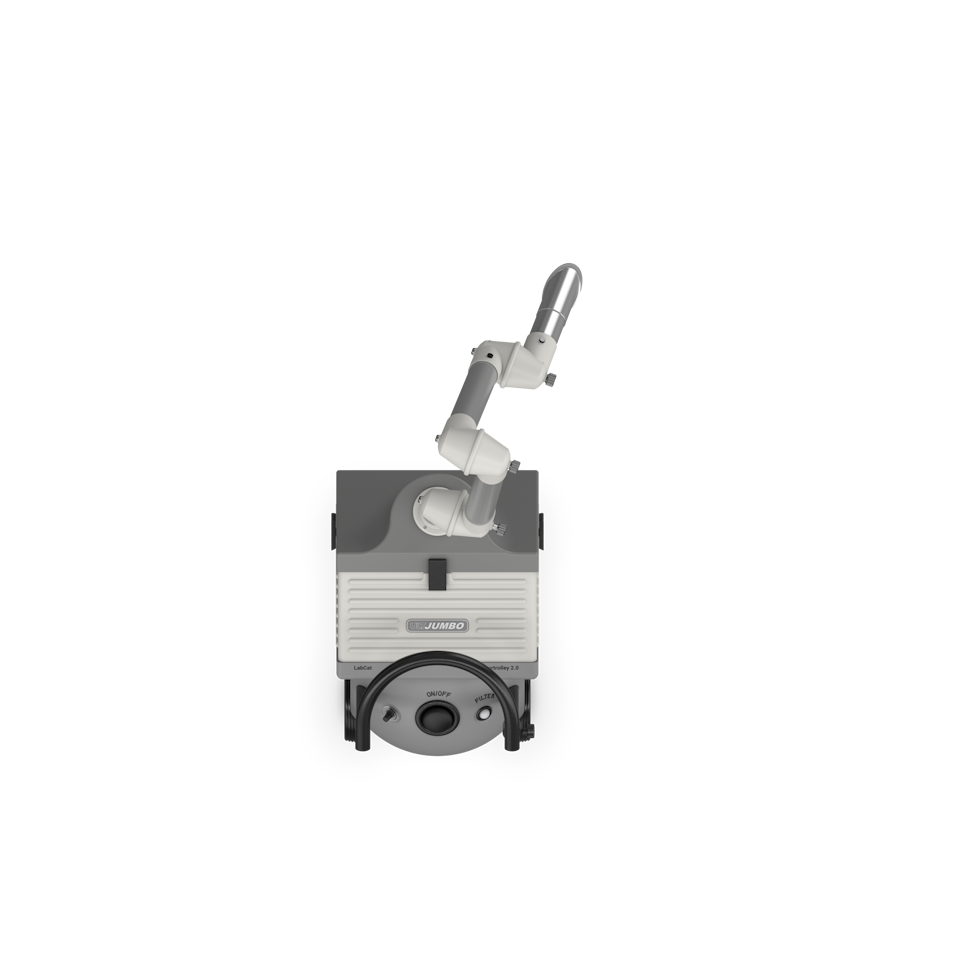 Top view of the mobile fume removal unit