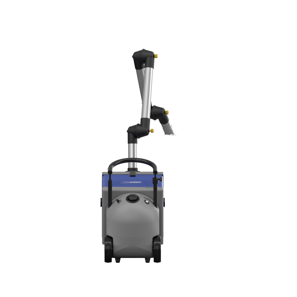 Mobile laser dust extraction