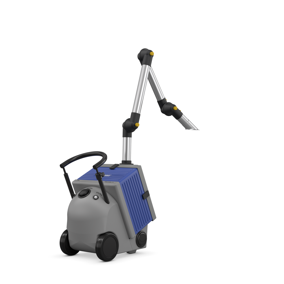 Mobile extraction system for solder fume and vapors