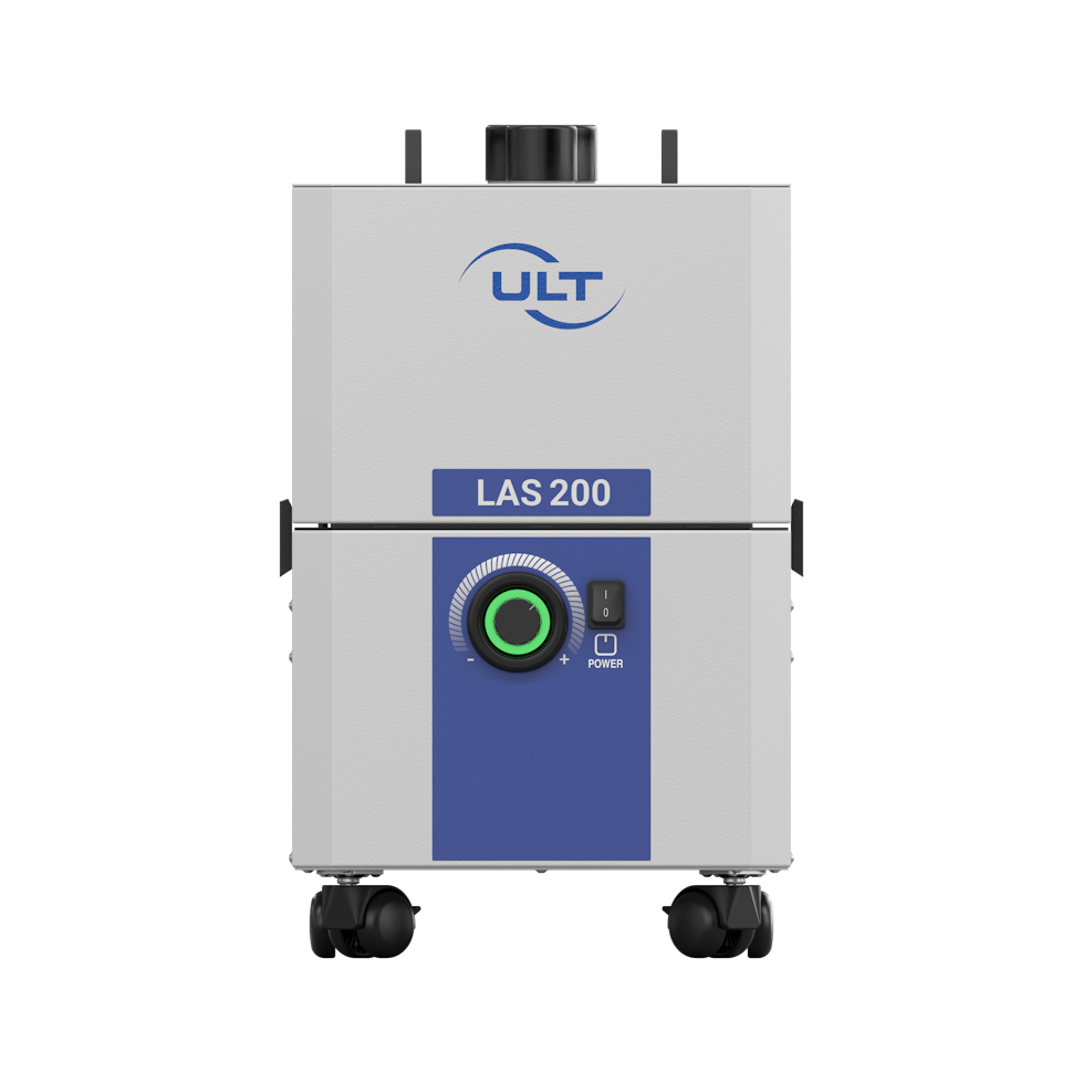 Front view of the system with green glow potentiometer