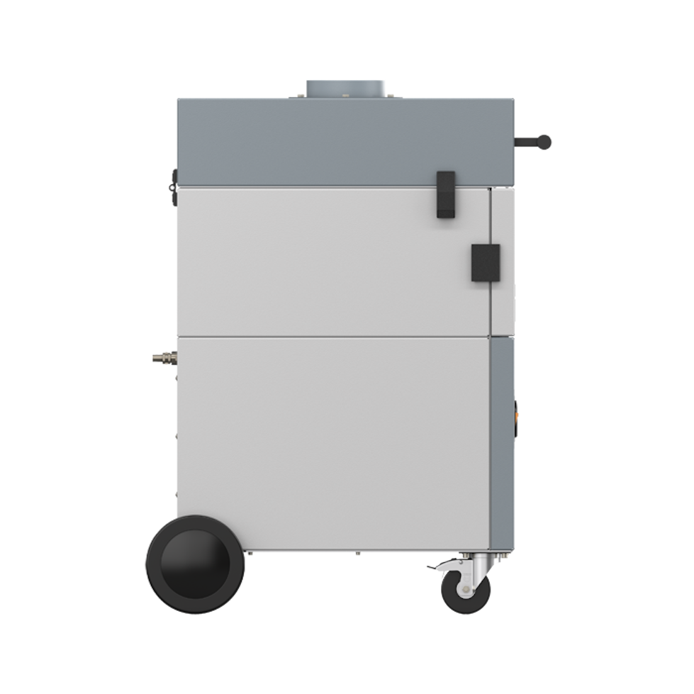 Side view of the extraction system