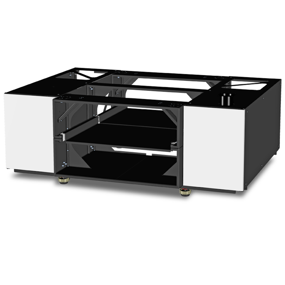 Rendering of the system with white side doors