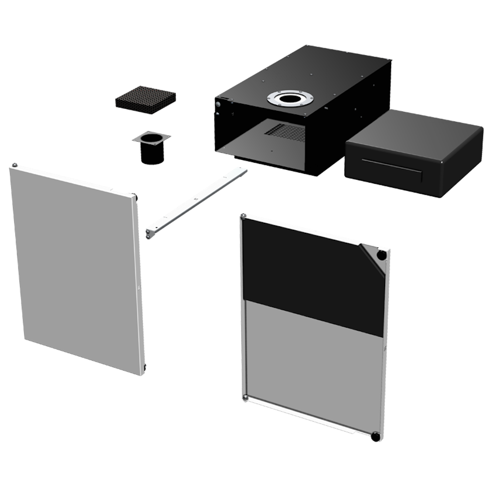Single parts of the kits incl. housing and doors