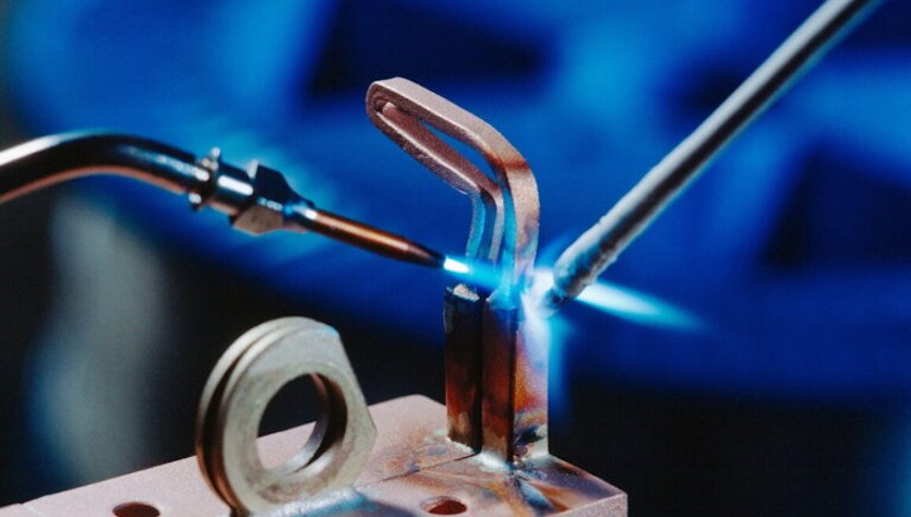 Solder welding of copper in metalworking