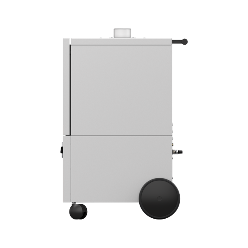 Side view of the soldering fume absorber