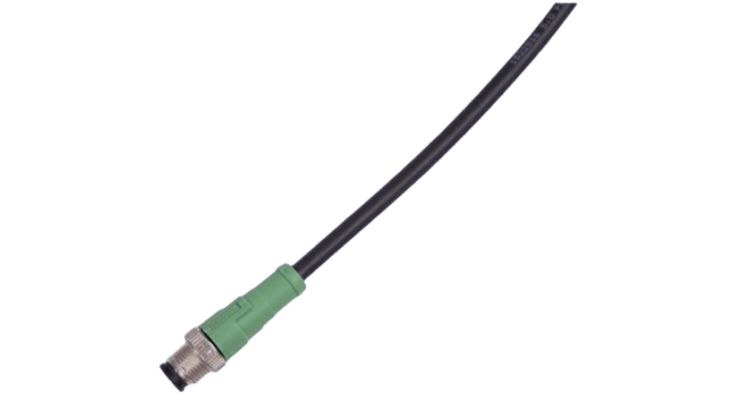 Green M12 connector cable